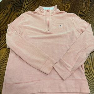 Vineyard Vines Coral Pink Quarter Zip Pullover